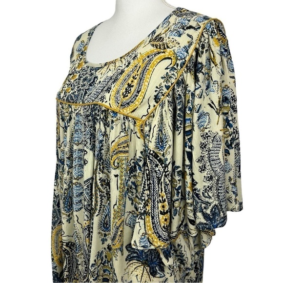 Maurice’s Women’s Pullover Boho Peasant Top Sz 2X Multi Colors Flutter Sleeves - Picture 4 of 16